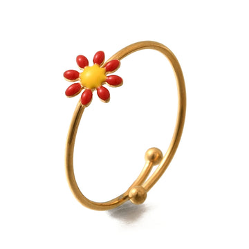 Mini Red Flower Ring