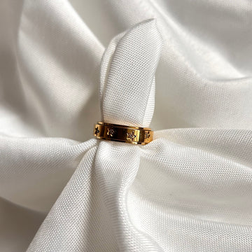 gold ring that spins with stars