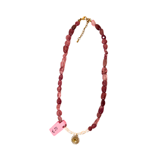 Pink Sun Necklace