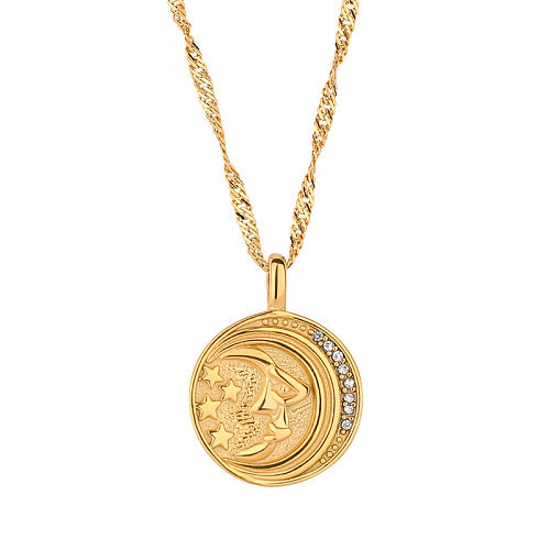 Starry Moon Necklace Gold