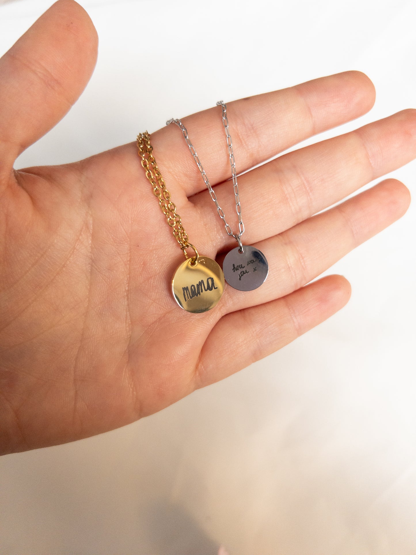 Engraved Necklace - Handwriting