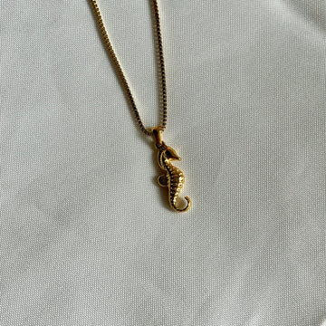 gold seahorse necklace