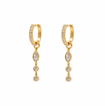 Triple Teardrop Earrings