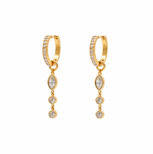 Triple Teardrop Earrings
