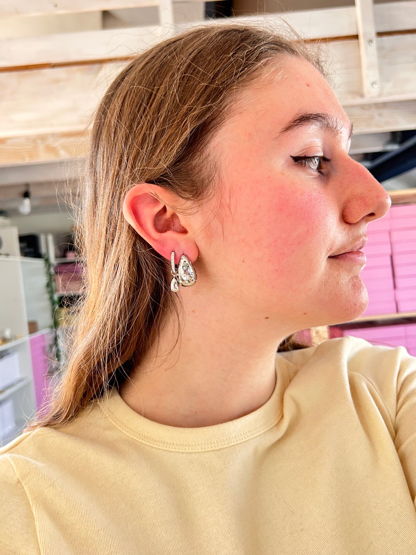 Crystal Teardrop Studs