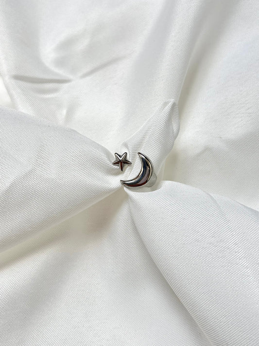 Moon & Star Ring