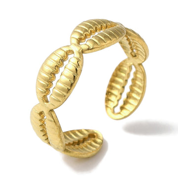 gold kauri shell ring