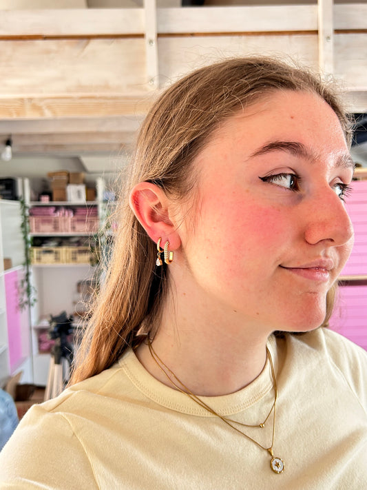 Rectangle Crystal Studs
