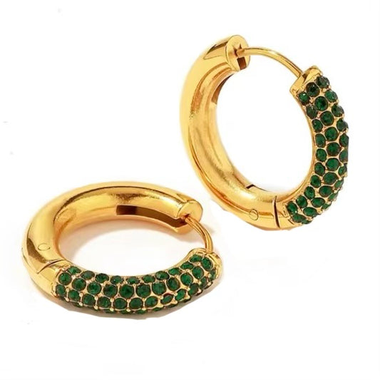 Green Bulky Hoops