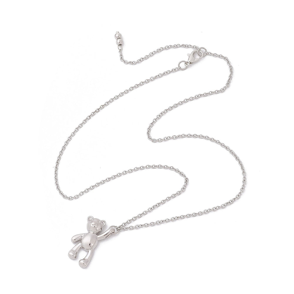 Teddybear Necklace Silver