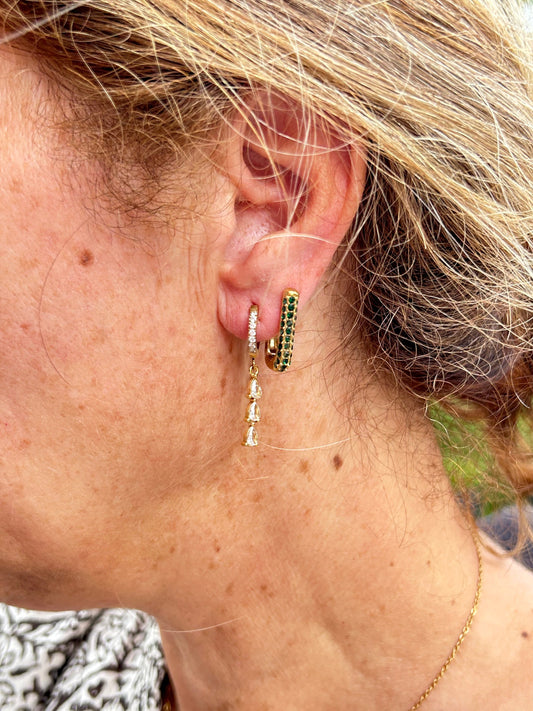 Clear Triple Hoops