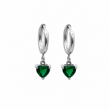 Tiny Heart Hoops Green