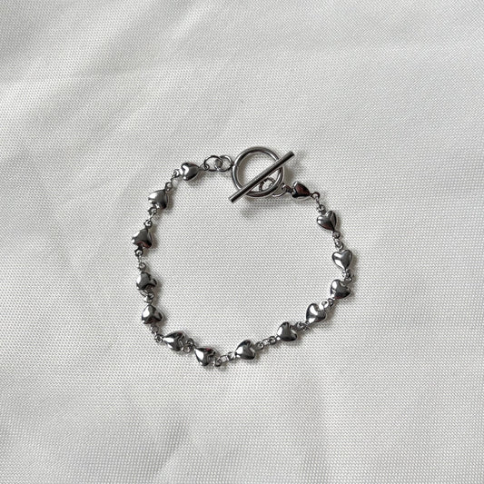 Hearts Bracelet Silver