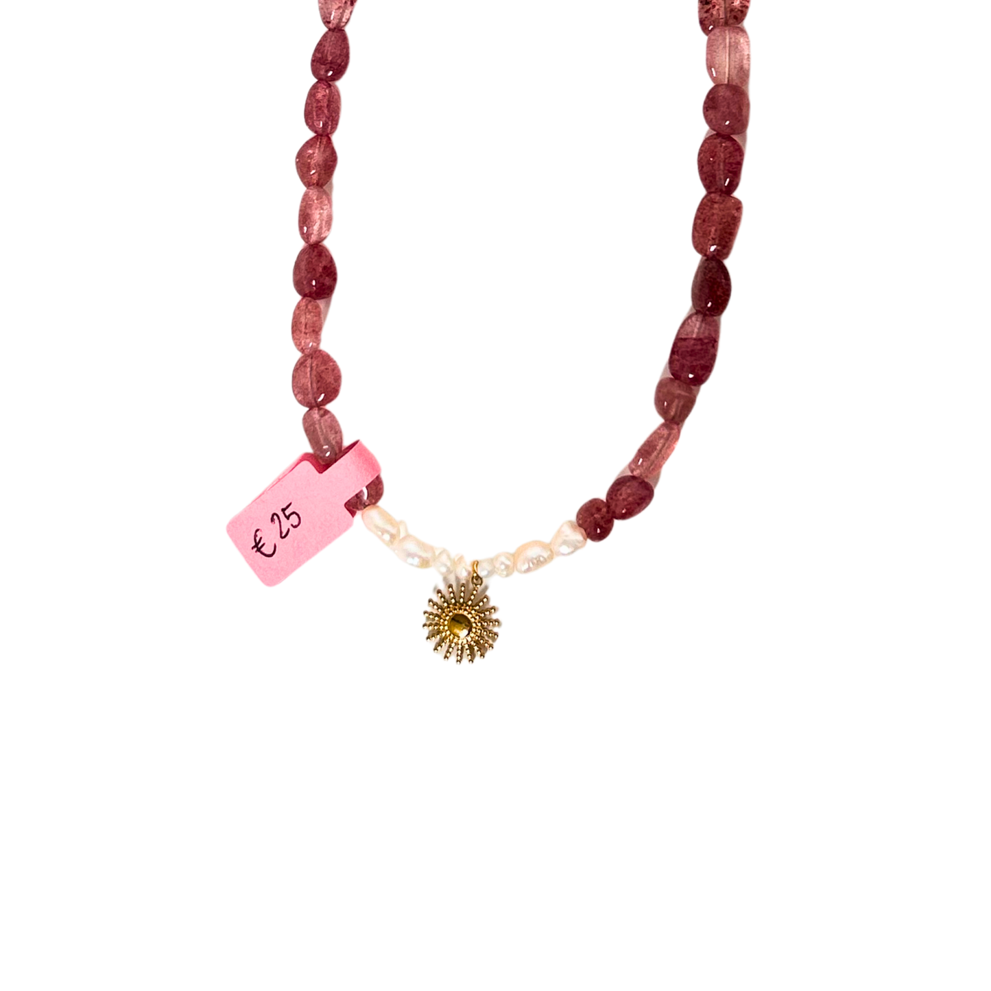 Pink Sun Necklace