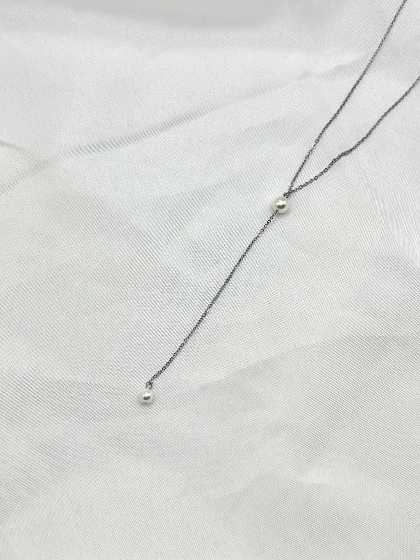 Dainty Pearl Y-Necklace