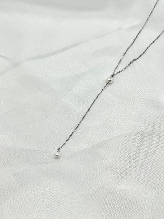Dainty Pearl Y-Necklace