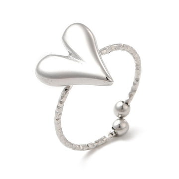 silver heart ring