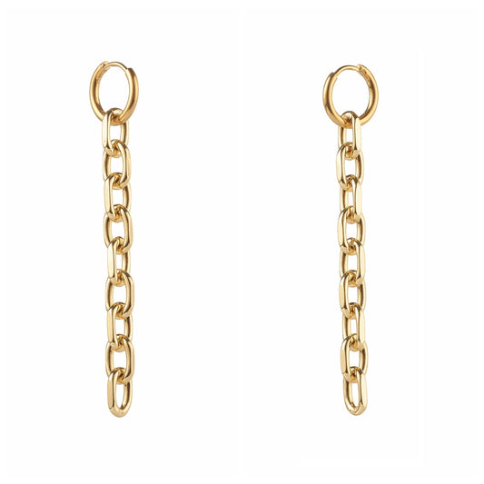 Chain Hoops Gold