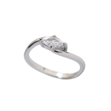 Flat Crystal Ring