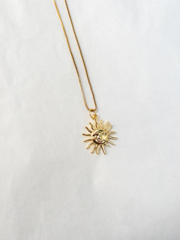 statement sun necklace