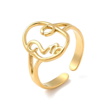 gold face ring