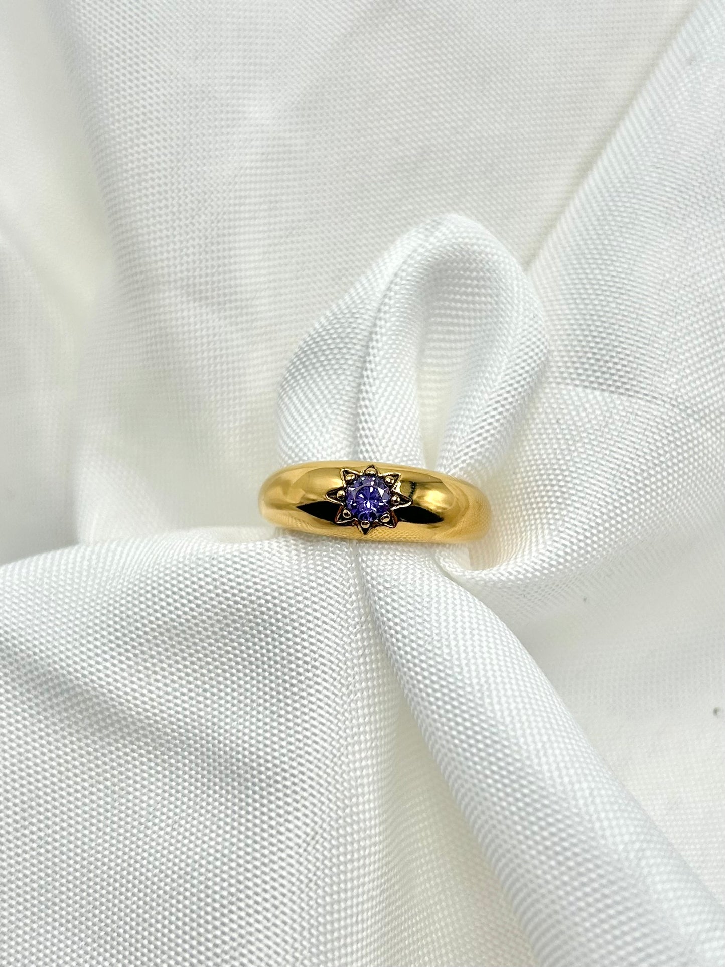 Purple Crystal Ring