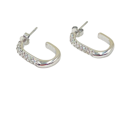 Rectangle Crystal Studs