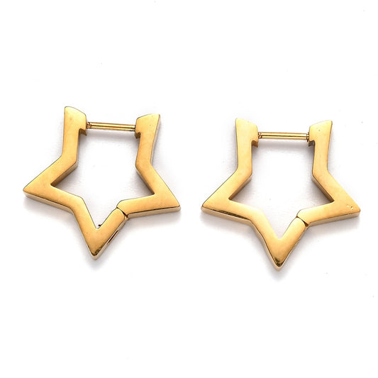 Star Hoops Gold