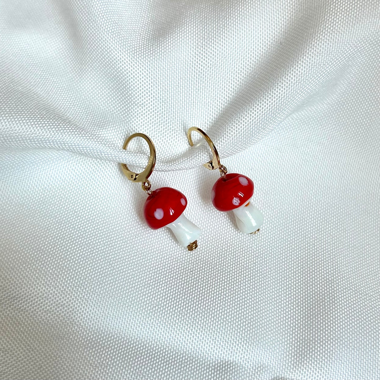 Mushroom Earrings Gold