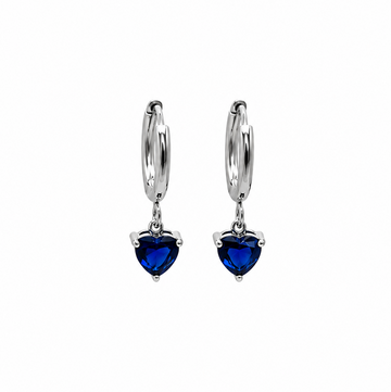 Tiny Heart Hoops Blue