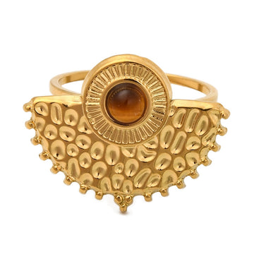 gold ring with tigers eye