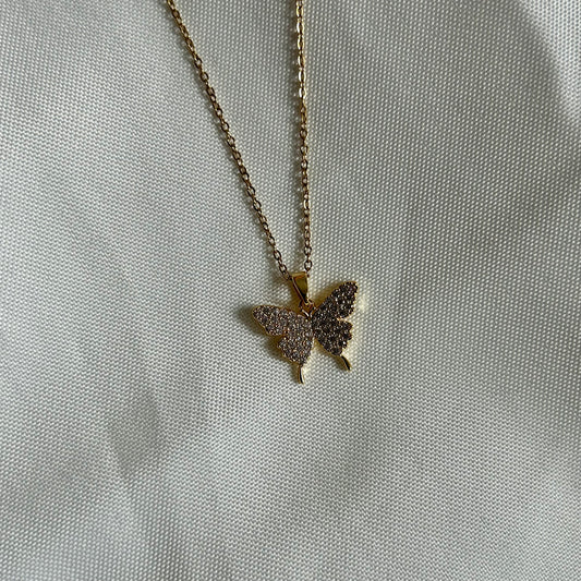 Sparkly Butterfly Necklace