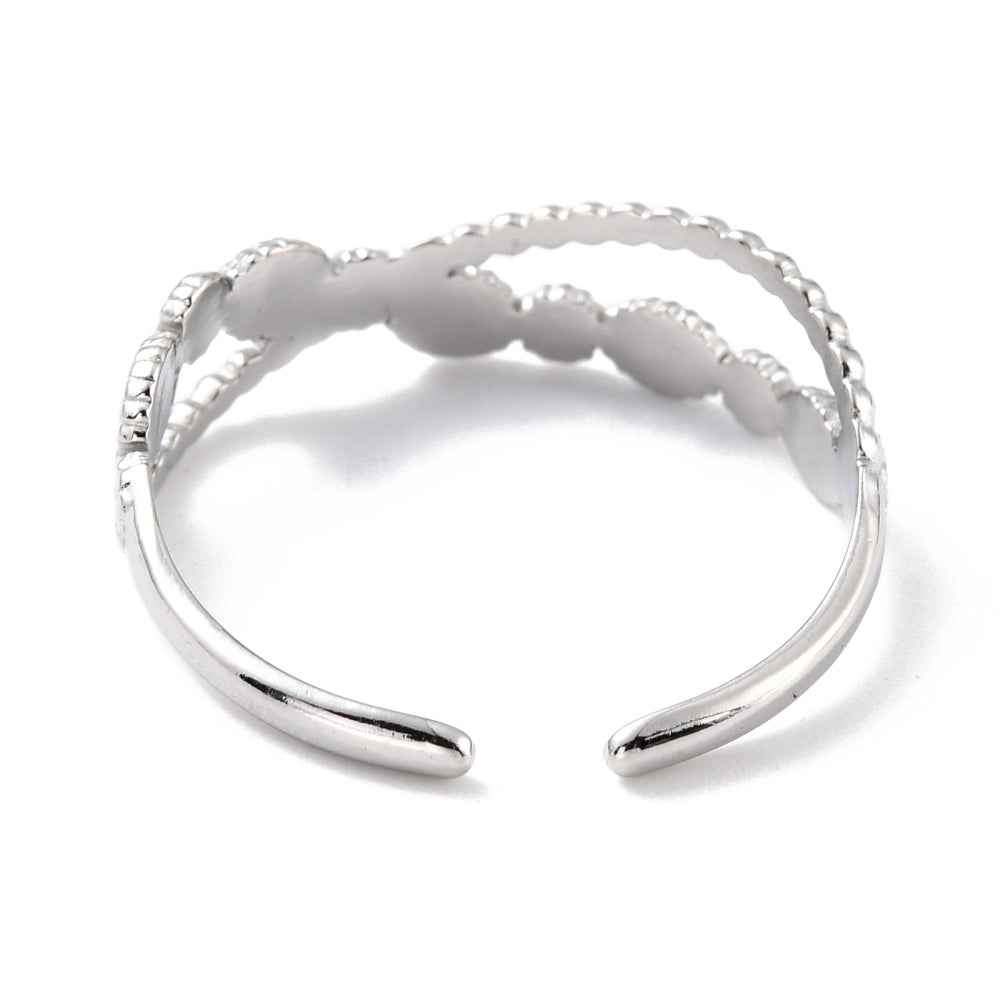 Twisted Combo Ring Silver