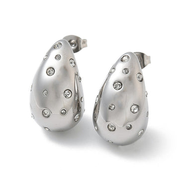 Crystal Teardrop Studs