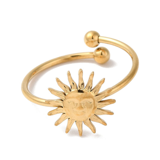 gold ring with happy sun