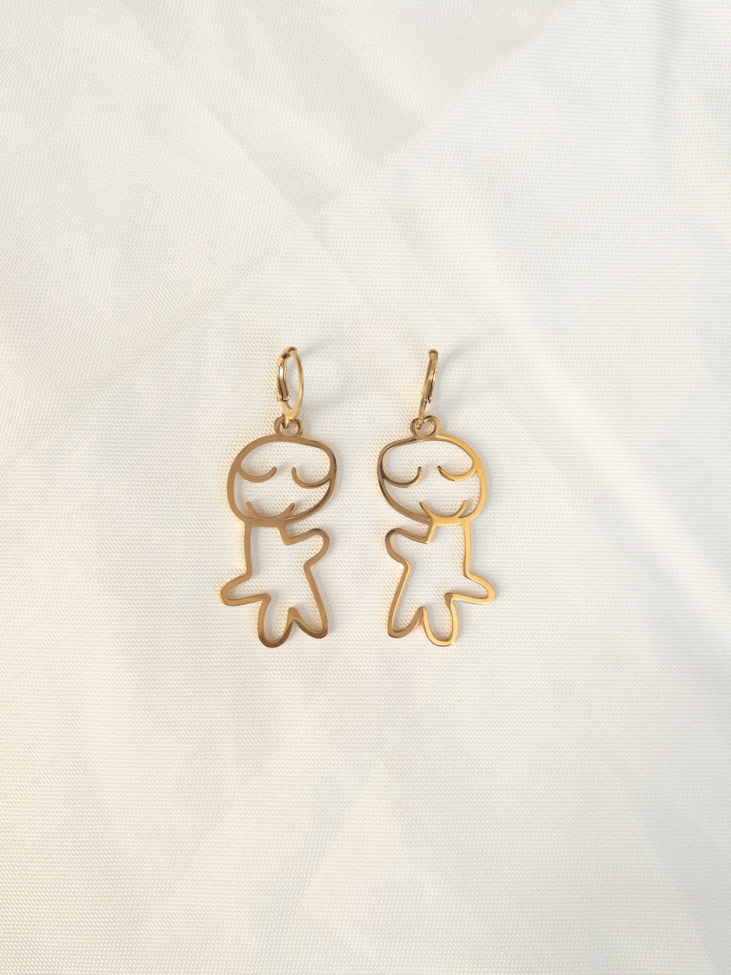 Abstract stickman earrings