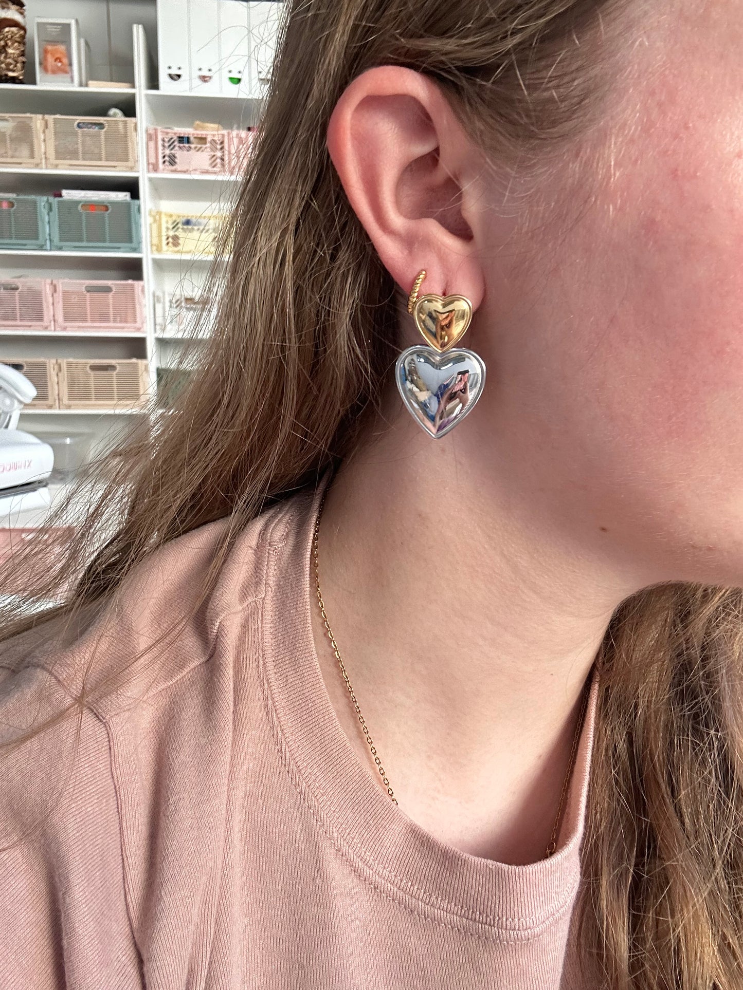 Mixed Heart Studs