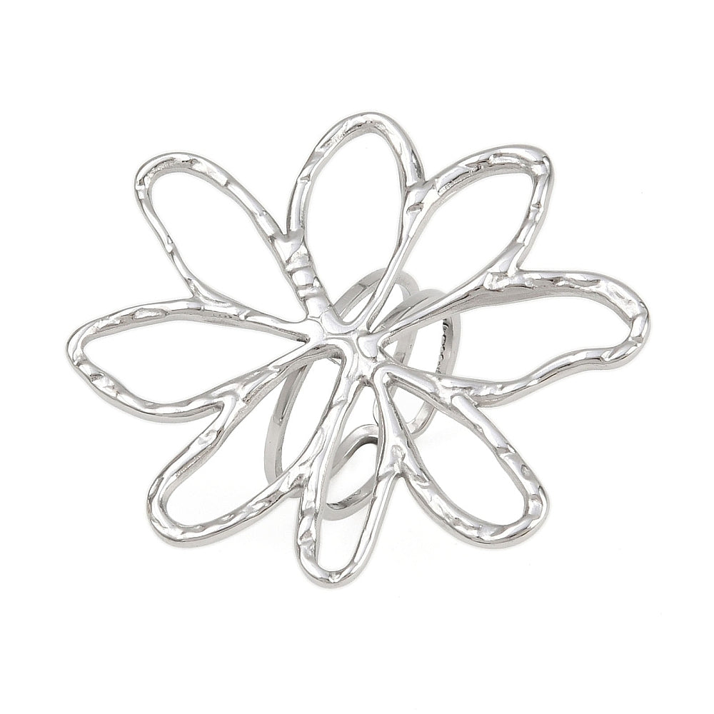 Statement Hollow Flower Ring