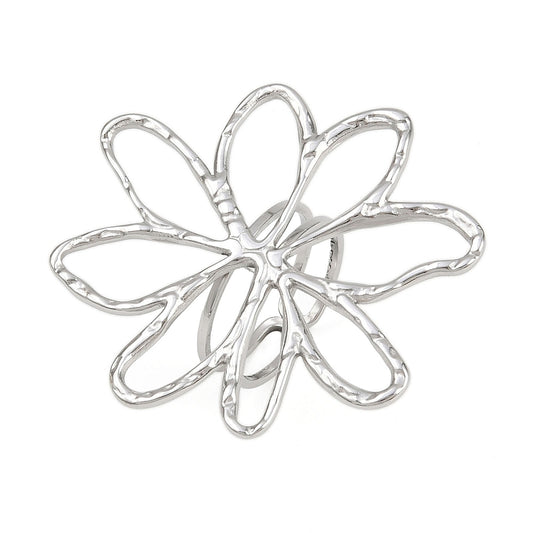 Statement Hollow Flower Ring