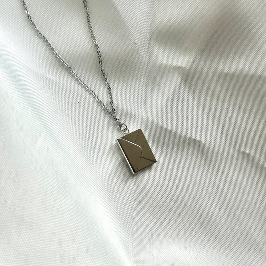 Hidden Message Necklace Silver