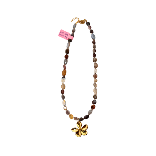 Brown Flower Necklace