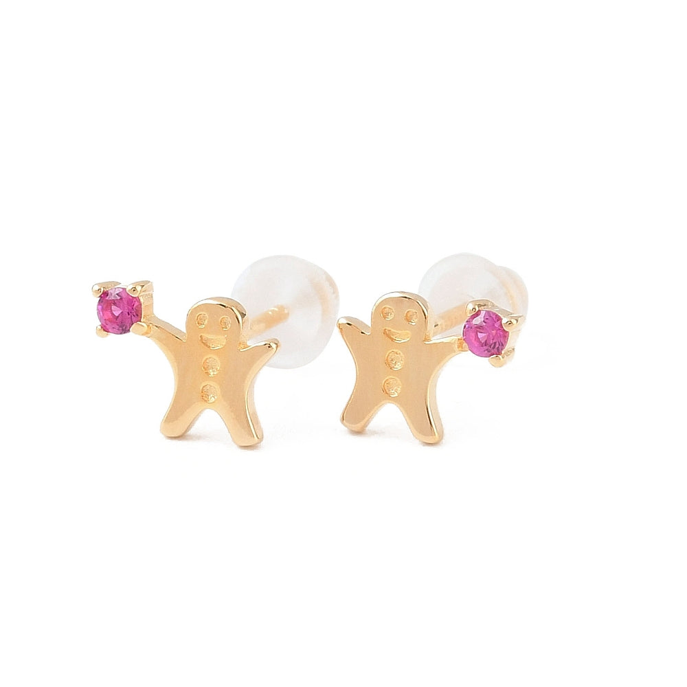 Tiny Gingerbreadman Studs