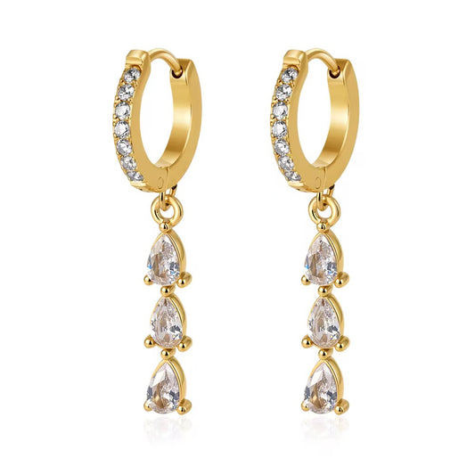 Clear Triple Hoops