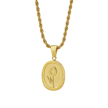 Flower Necklace Gold