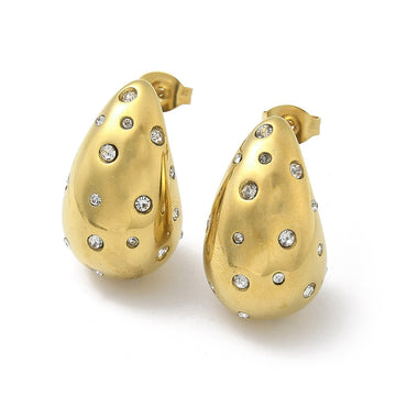 Crystal Teardrop Studs