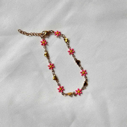 Flower Love Bracelet Pink