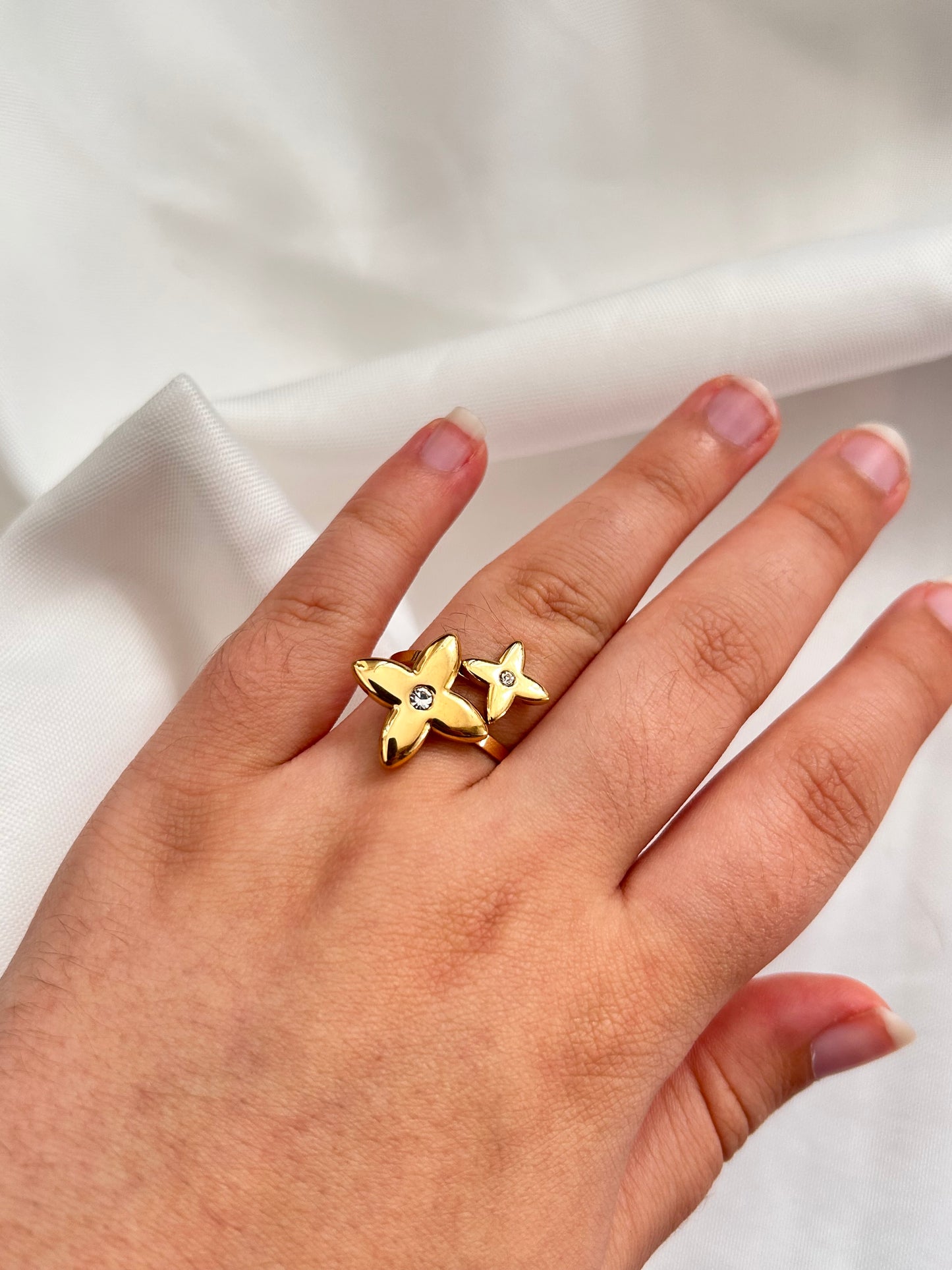 Double Star Ring Gold