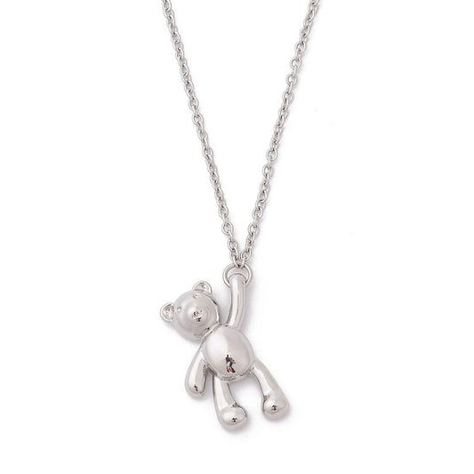 Teddybear Necklace Silver