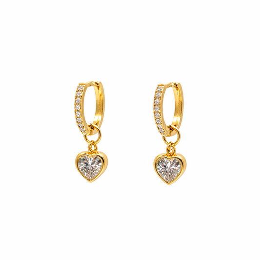 Crystal Heart Earrings