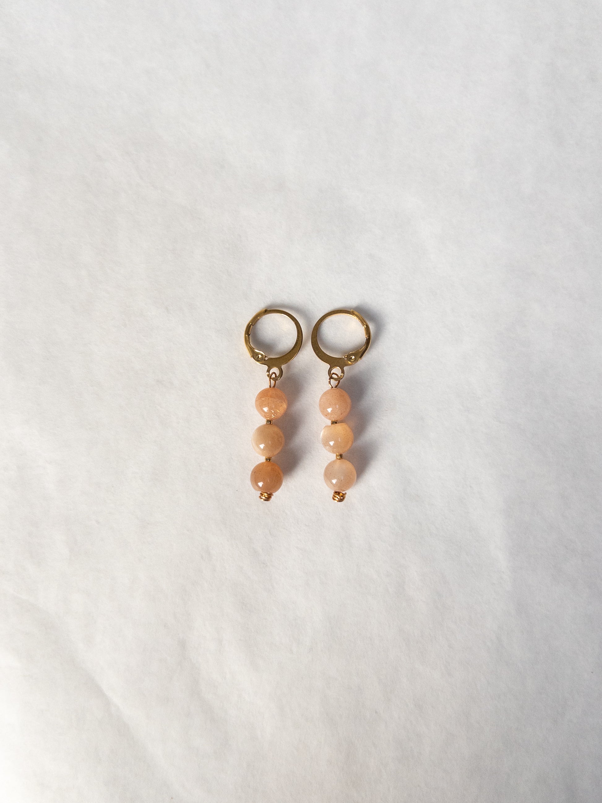 gold sunstone earrings